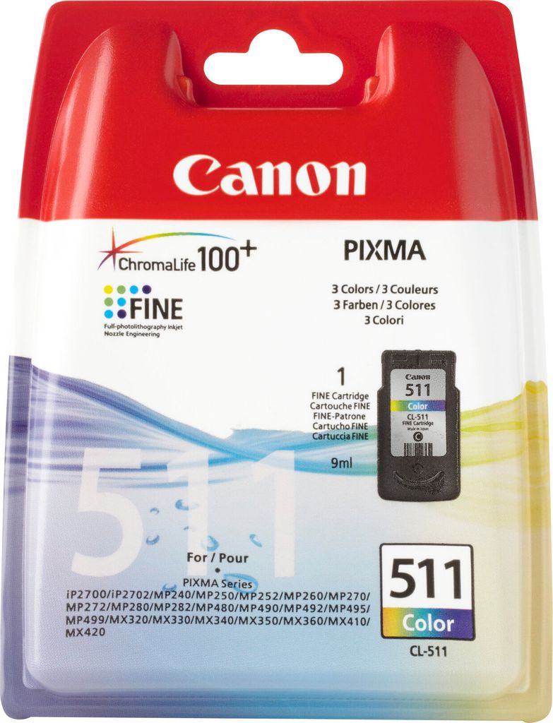 Canon CL-511 Tintenpatrone 2972B010, Farbig für Canon Pixma MP-230