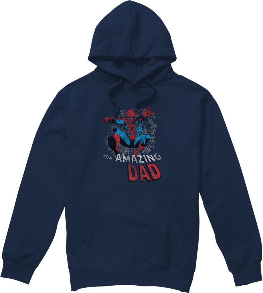 Spider-Man - "Spider Dad" Kapuzenpullover für Herren - Vatertag TV4578 (S) (Marineblau)