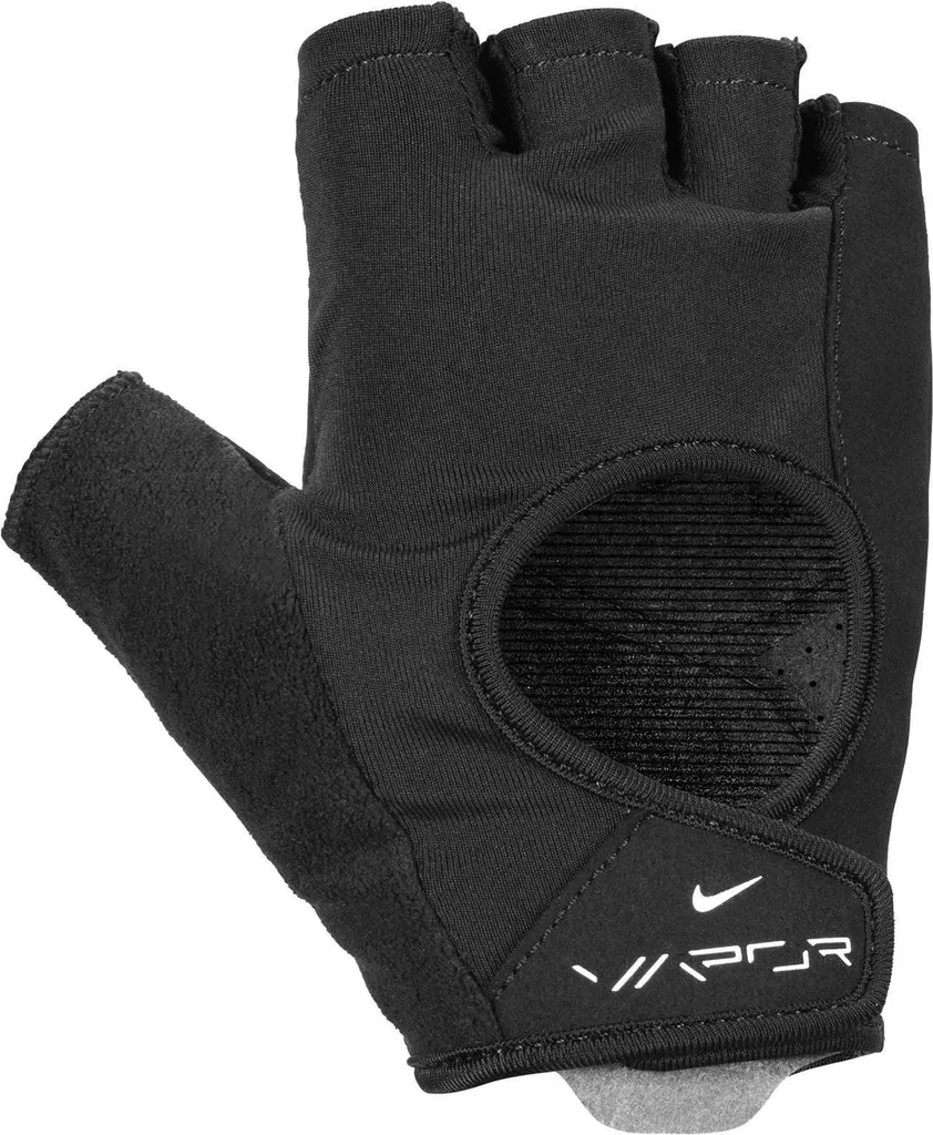 Nike Gants Vapor sans doigts en Nylon et PU Noir Taille L Fitness Femme