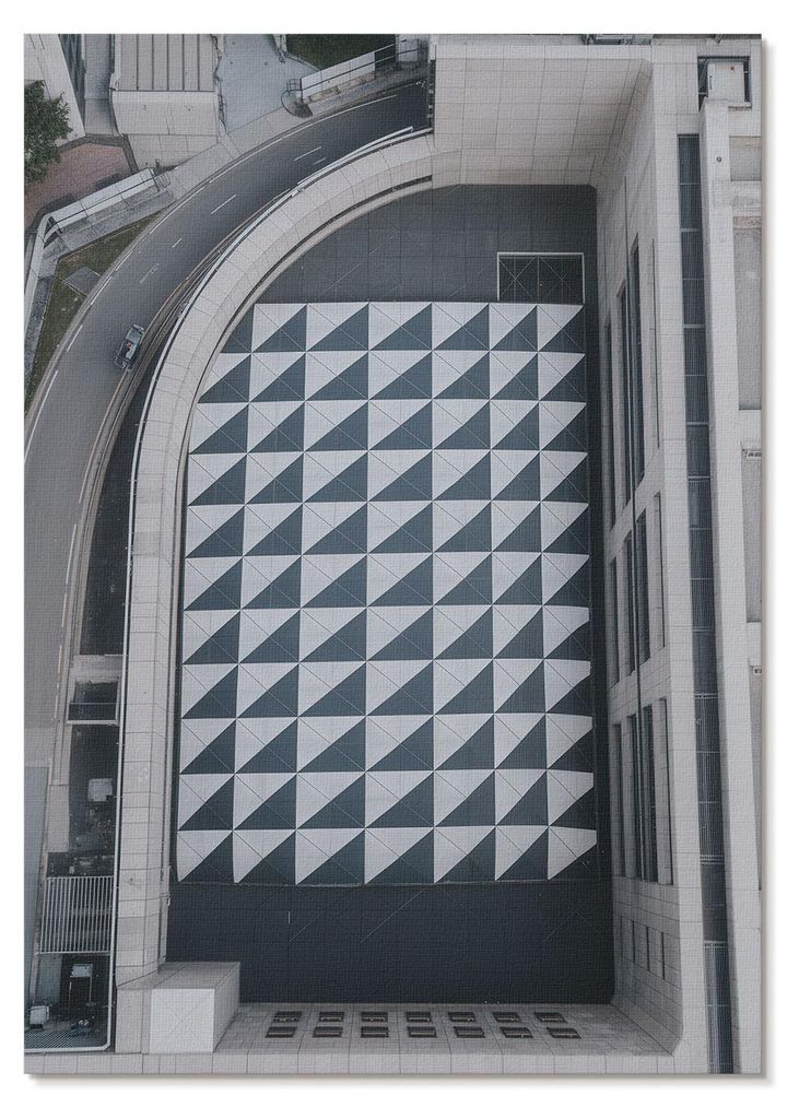 POSTER - 42x59 cm (A2) - Second Light - Elegante geometrische Muster, futuristische Architektur - Wandbild für Wohnzimmer Schlafzimmer & Flur, Mod...