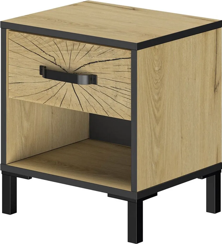 Table de Chevet Liliana Bois Naturel - Design Scandinave et Épuré