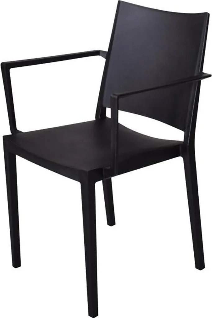 Lot de 4 chaises Florence noires : gain de place et entretien facile en PP
