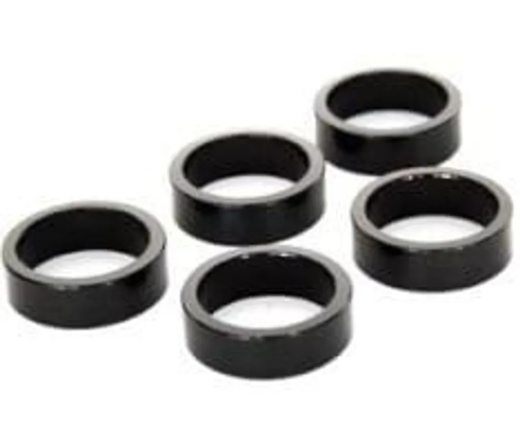 Entretoise 1-1/8 pouce 10 mm aluminium noir CNC - Ultra léger 5 pcs