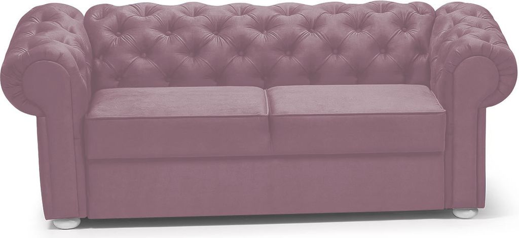 ELEGANTES VALENTINO 2-SITZER-SOFA (Rosa - Kronos 27)