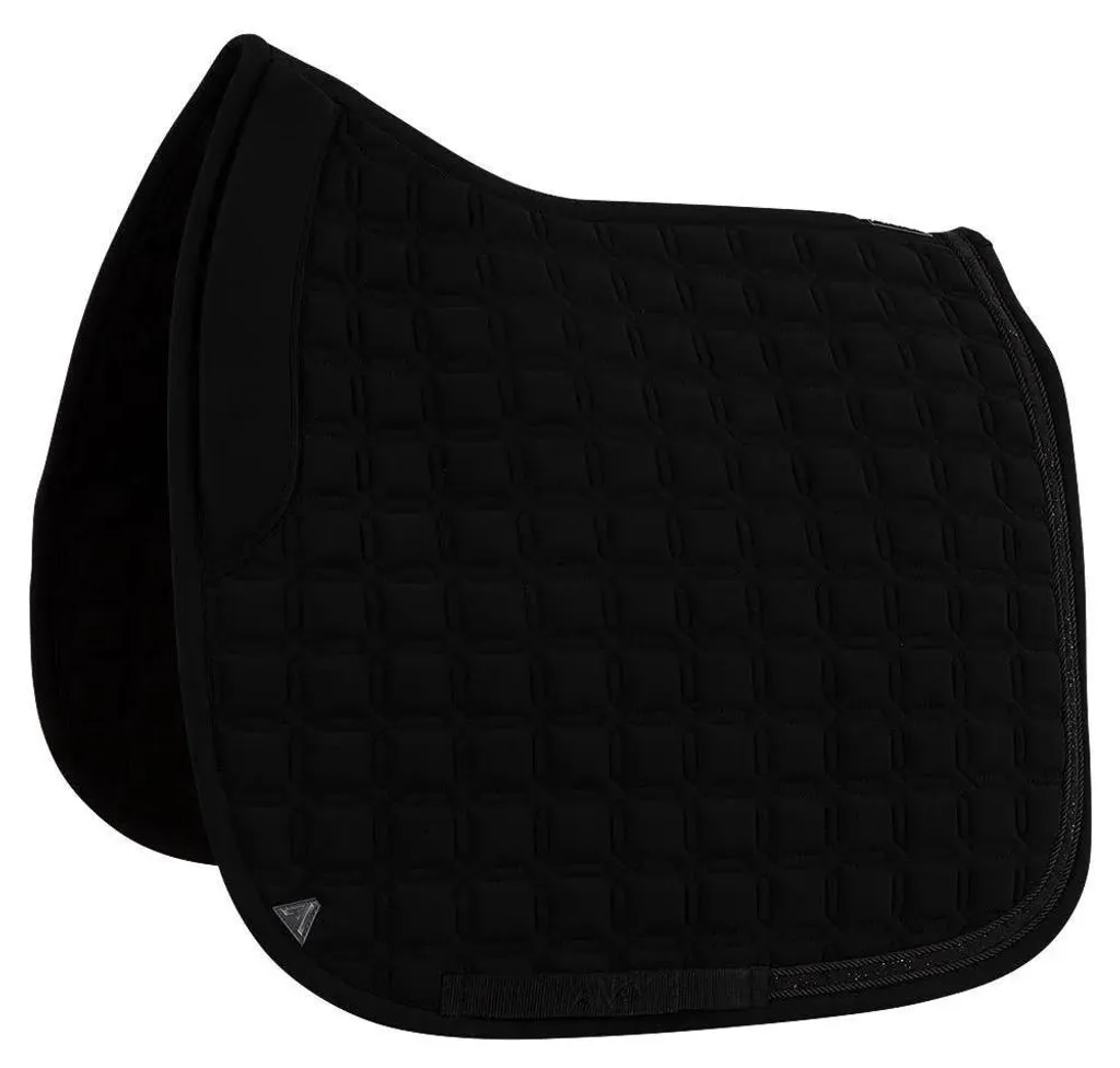 Tapis Anky Luminous Noir Full de dressage avec tissu respirant brillant