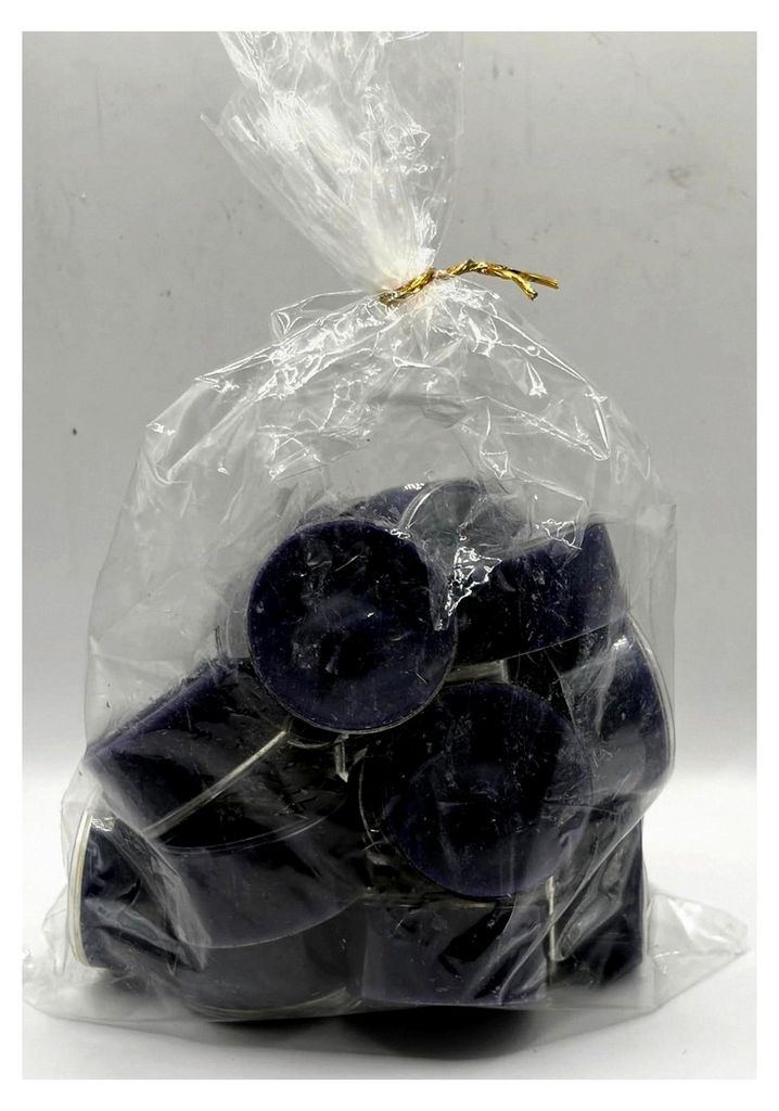20 originale Dänische Teelichter ohne Duft im farbigen Acryl-Cup, Farbe: black-berry