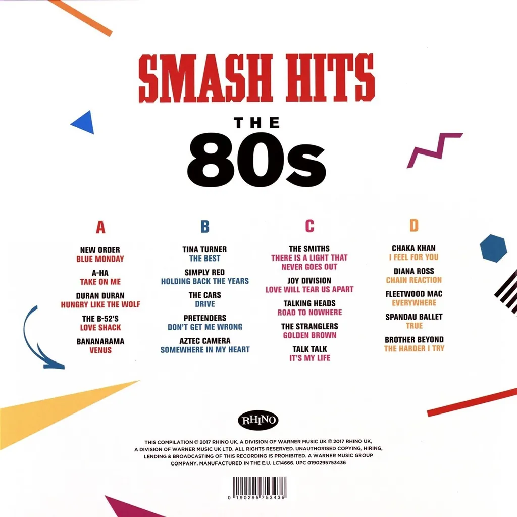 Double CD Smash Hits The 80s Hits Originaux Masterisés Version Longue - 2