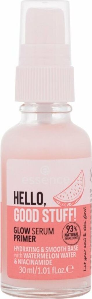 essence HELLO, GOOD STUFF! GLOW SERUM PRIMER, Gesichtsserum, Transparent, feuchtigkeitsspendend, glättend, pflegend, vegan, ohne Alkohol, ohne Par...