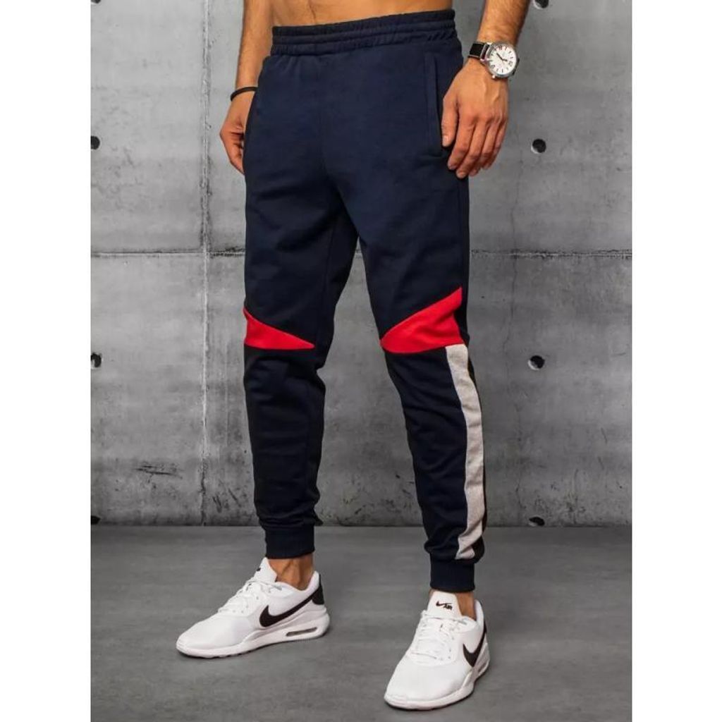 Unbedruckte Herren-Sweatpants Granat KNOW M
