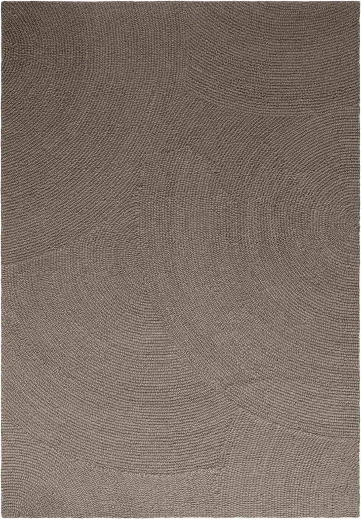 Tapis de salon ELENI aspect similicuir beige avec surface antidérapante