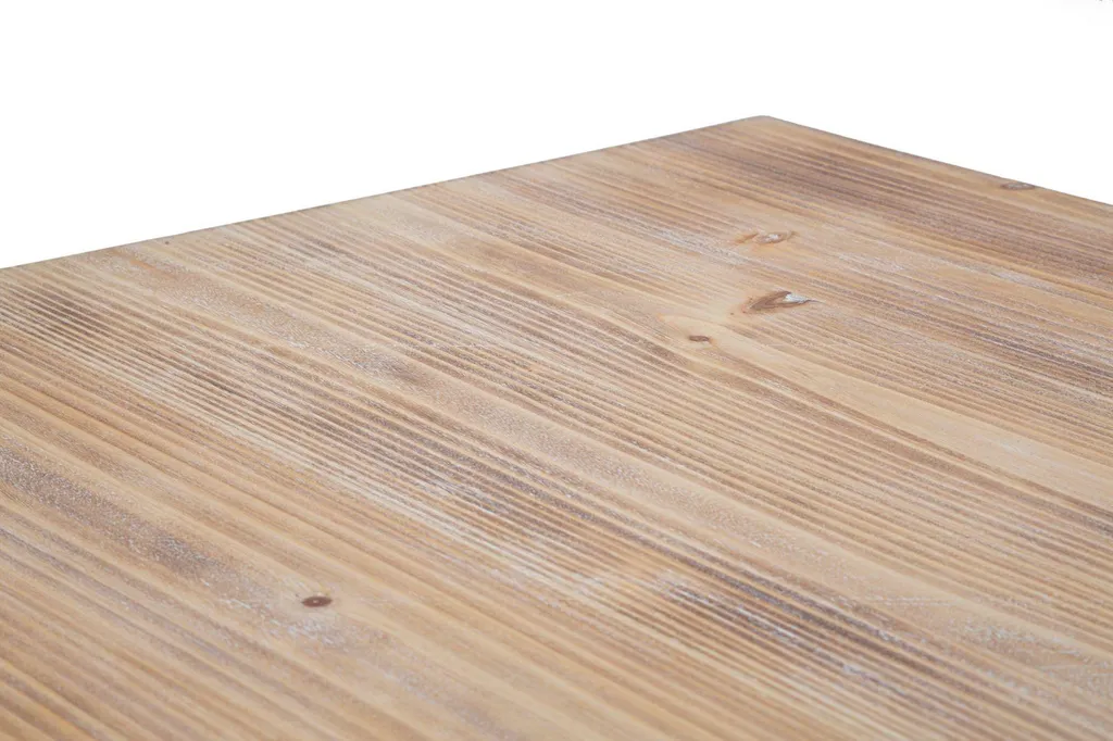 Table à manger Ankara en Bois Marron 80cm - Robuste et Design Moderne