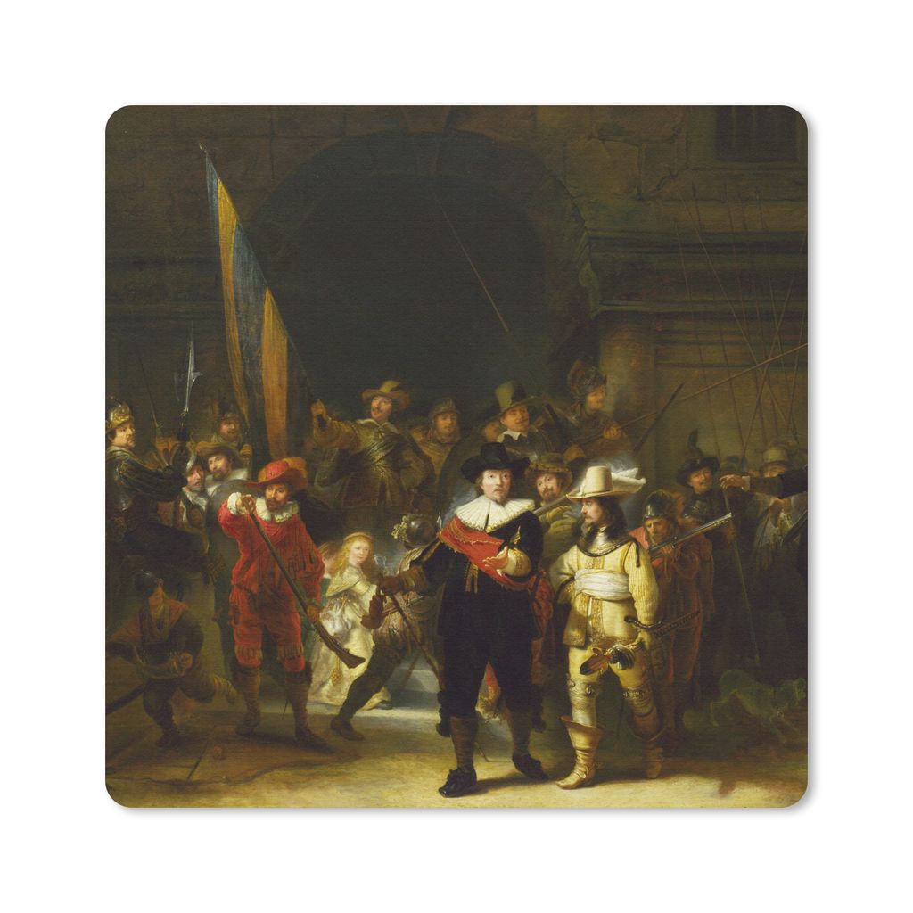MuchoWow® Mauspad Mousepad Die Nachtwache - Rembrandt van Produktbild 