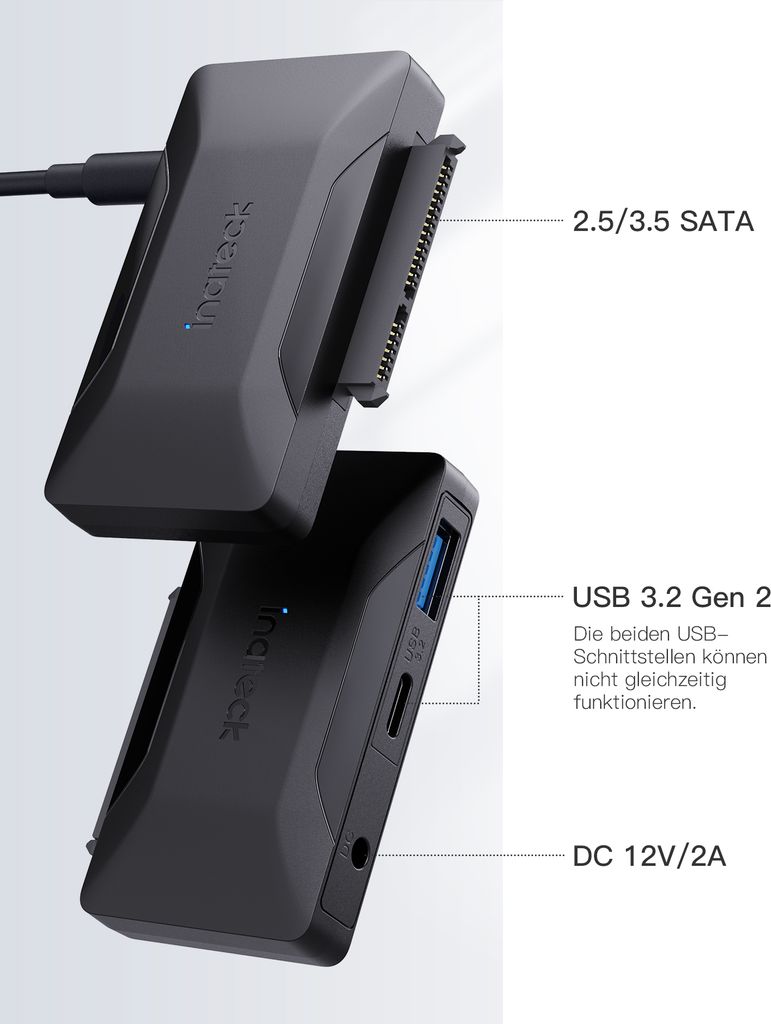 Inateck SATA USB Adapter, USB 3.2 Gen 2 | Kaufland.de