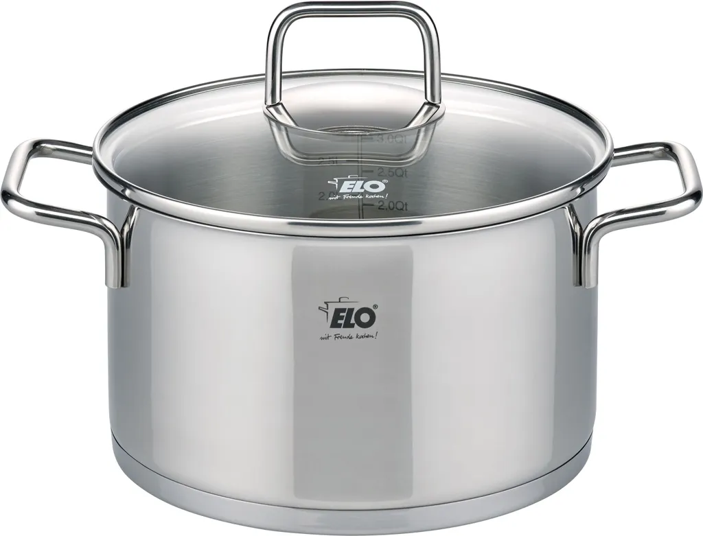 Marmite à viande en inox Ø 20 cm avec couvercle en verre trempé