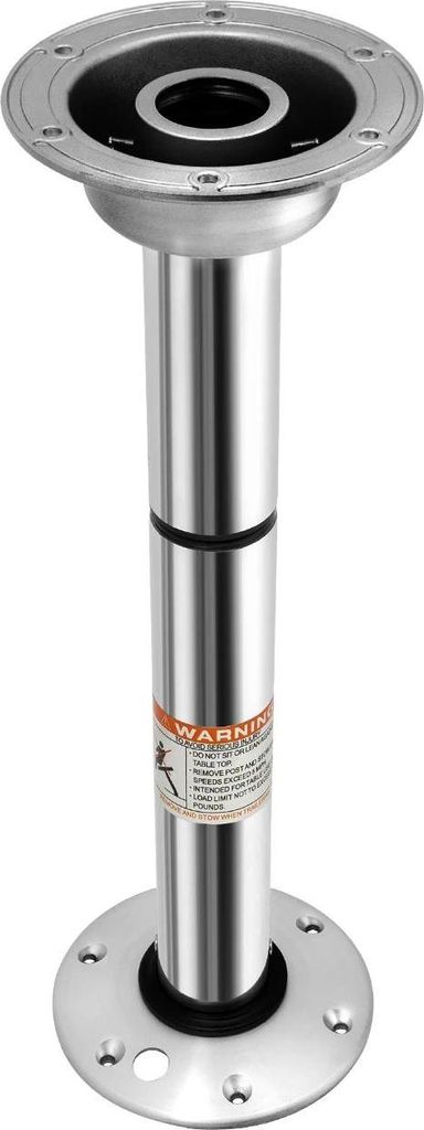 Verstellbares abnehmbares Tischgestell - Tischbein für Wohnmobil und Boot - 56–71 cm Höhe - 25 kg Tragkraft - Metall - Silber