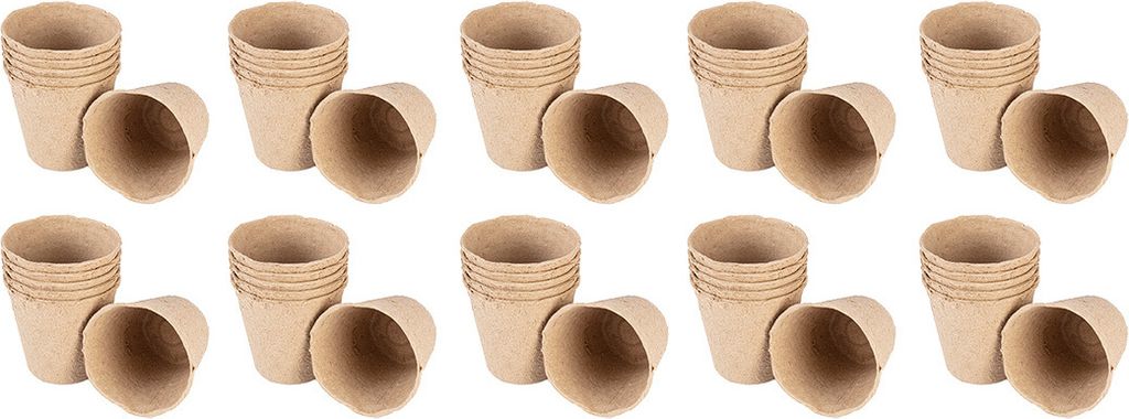VERTO Anzuchttöpfe 8 x 8 cm - Praktisches Set mit 60 Stück - aus Torf - Biologisch abbaubar/Pflanztopf/Saattopf/Pflanzenanzucht