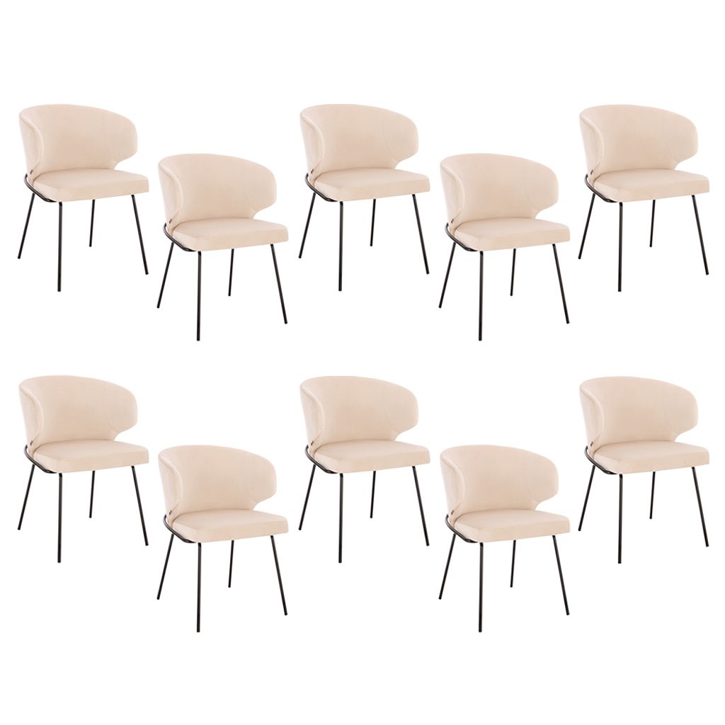 HOME DELUXE - Polsterstuhl AMARA- 10 Stück, Farbe: Samt Produktbild 