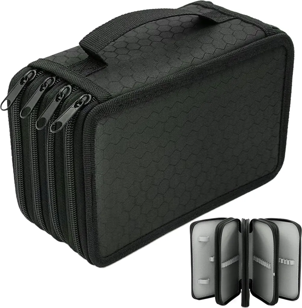Trousse de coloriage pour crayons de couleur et dessin portable grand format