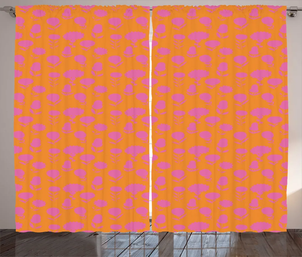 ABAKUHAUS Tenda Rustica Fiori 280x245 cm: Eleganza Fucsia e Albicocca