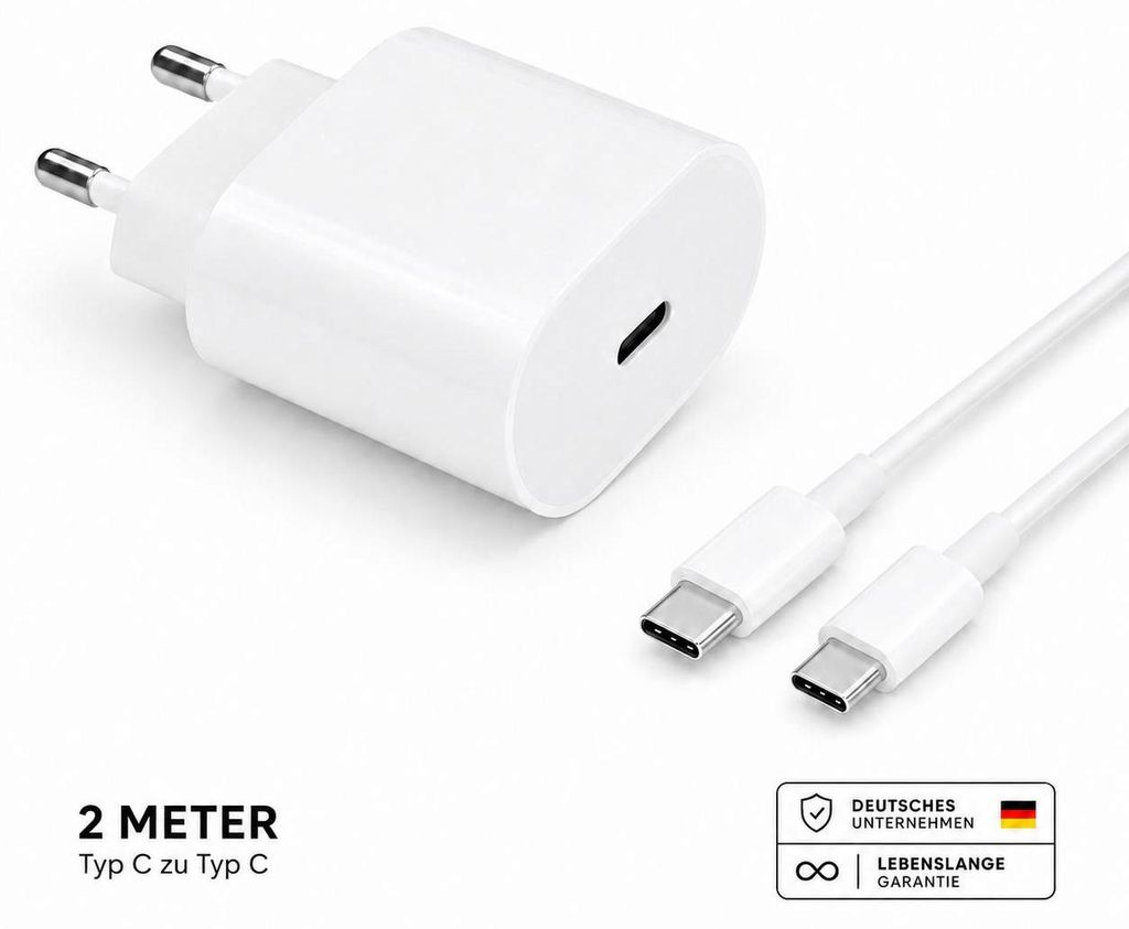 Schnellladegerät USB C Netzteil mit Kabel 20 Watt Universal Produktbild 
