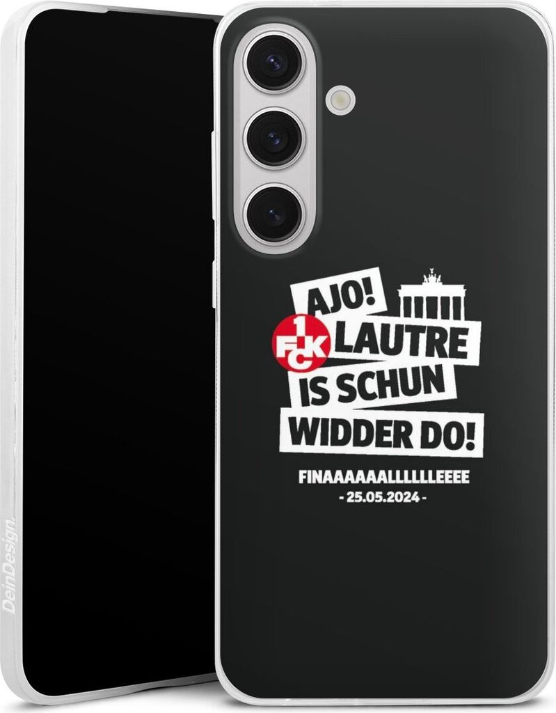 DeinDesign Slim Hülle für Samsung Galaxy S25+ Silikon Case Ultra Dünn Handyhülle 1. FC Kaiserslautern 1. FCK Pokal Finale 2024
