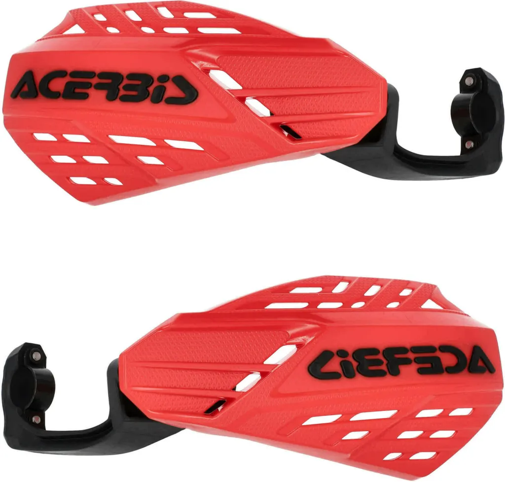 Protège-mains ventilé Acerbis Linéaire Rouge et Noir ultra résistant