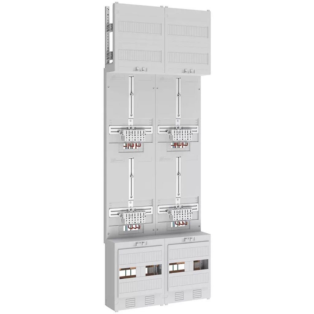 ABN Zählerplatz 3Pkt 4Z mit Klemmstein/ZSK 5-polig, BxH : 500x1350mm Z29540