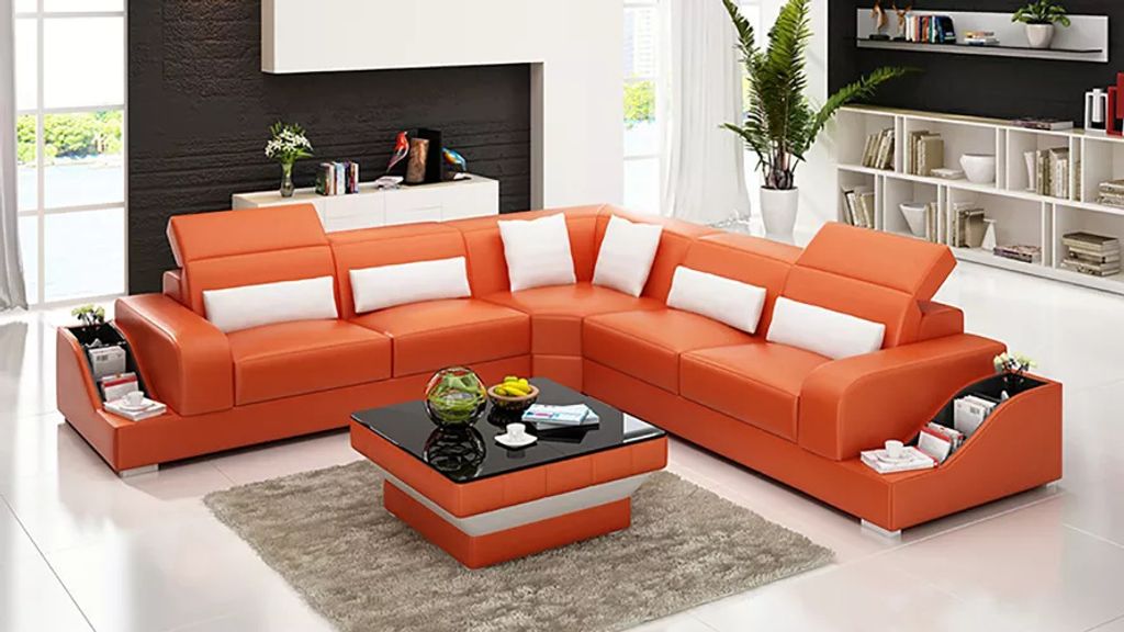 Eckgarnitur Sofa Ledersofa Ecksofa Polster Polster Couch Garnitur Wohnlandschaft