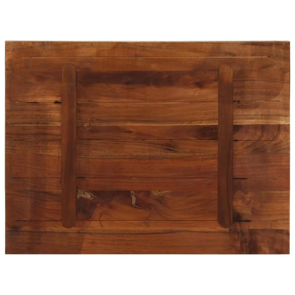 Piano Tavolo 80x70 Legno Massiccio Recuperato Rettangolare sp. 2,5 cm - 5