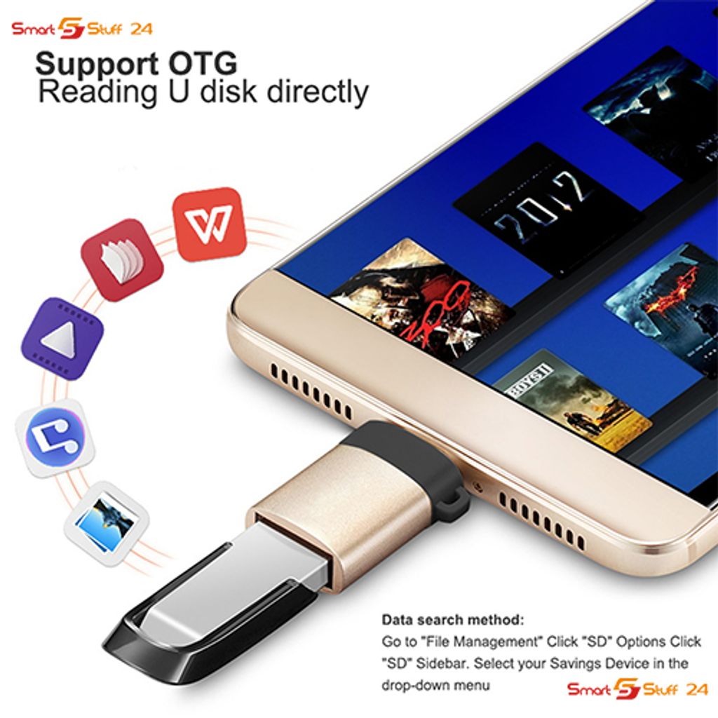 2x USB C auf USB3.0 adapter OTG Converter für Kaufland.de