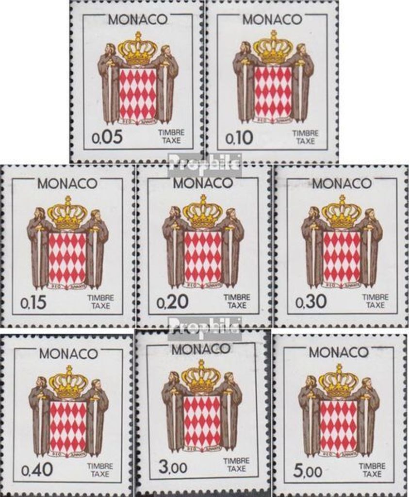 Briefmarken Monaco 1985 Mi P79-P86 (kompl.Ausg.) postfrisch Portomarken