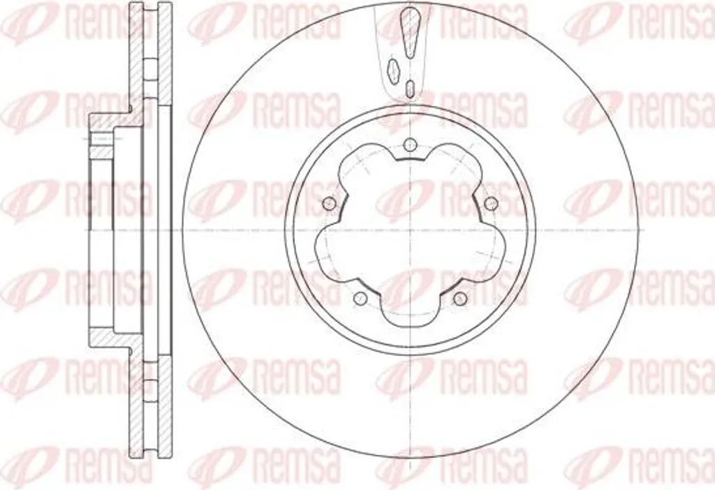 Disque de frein ventilé haute endurance REMSA 61022.10 OE 1371393