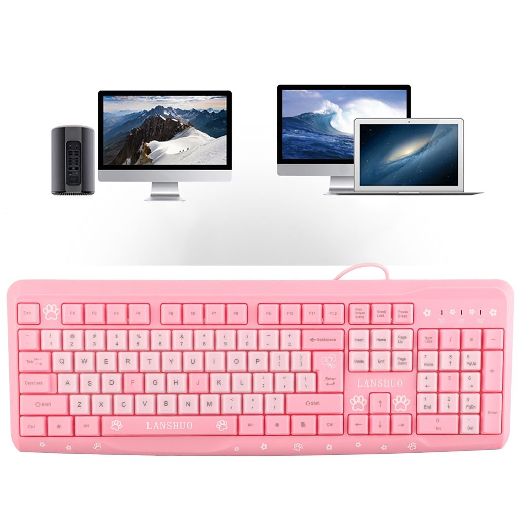 Klávesnice, USB, drátová, ultratenká, roztomilá kreslená, Obrázek produktu 6