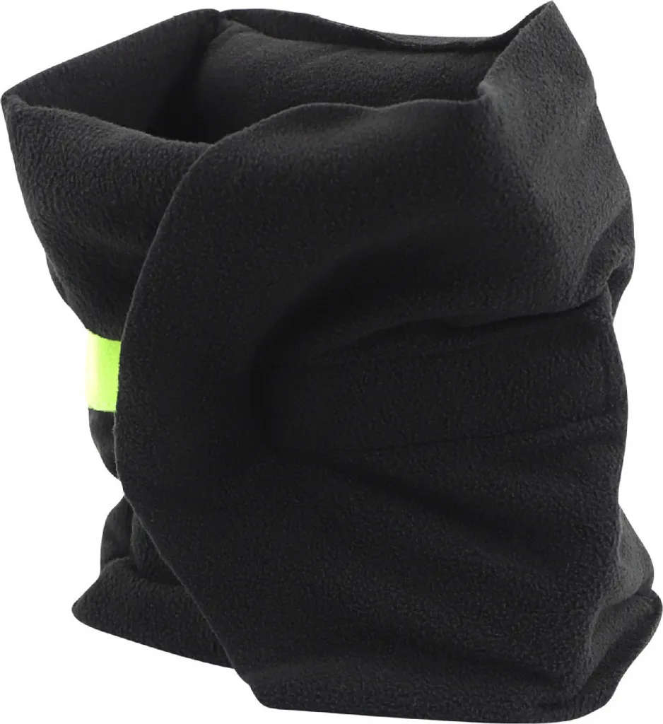 Oreiller de voyage INF à mémoire de forme noir avec maintien du cou à 360°