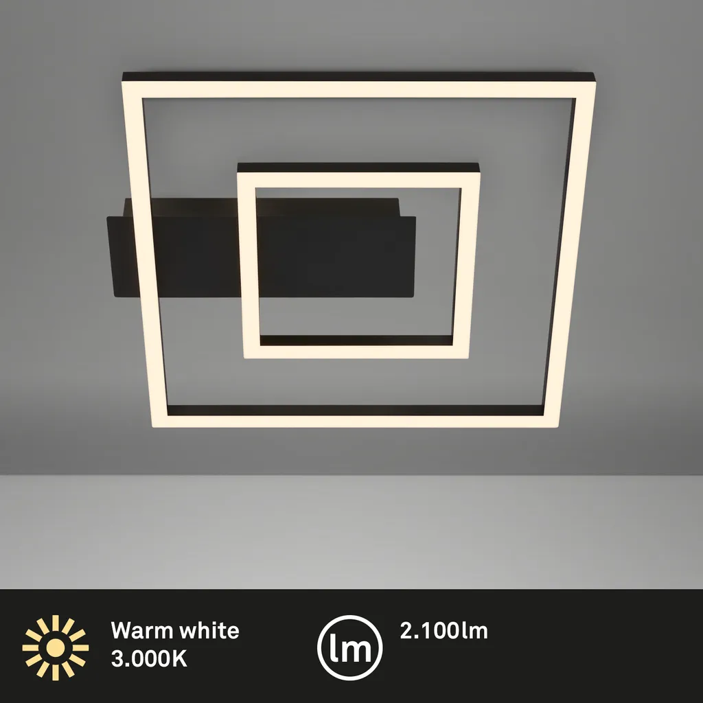 Lampada da soffitto a LED, nera, LED/22W - 6
