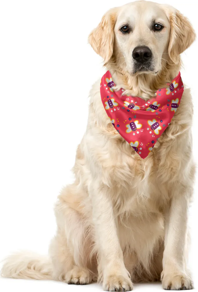 Abakuhaus Bandana Animali 40cm - Tessuto Alta Qualità Stampa Note
