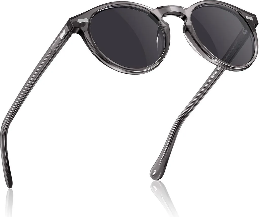 CARFIA Occhiali Sole Uomo Polarizzati Retrò Acetato UV400 | Alta Qualità
