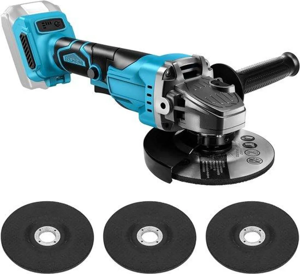 Meuleuse angulaire 125mm 900W avec disque de ponçage et poignée latérale