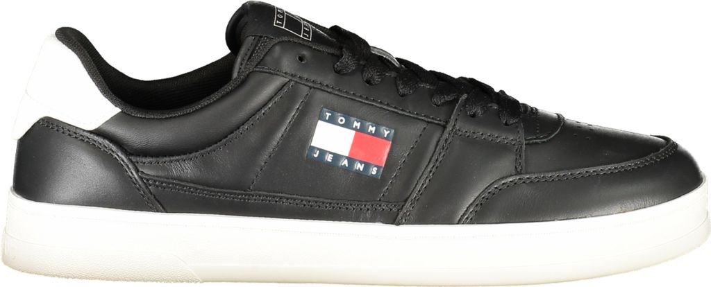 Schwarze Herrensportschuhe mit weißen Details und Komfortsohle, Größe: 45 Farbe: Nero