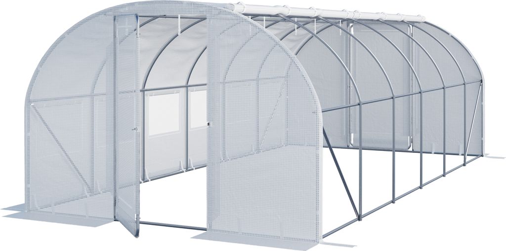 Serra Tunnel TOOLPORT con porta a battente, 3x6m telo in PE Immagine del prodotto 
