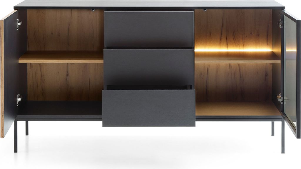 Kommode SENTO KSZ154 Sideboard mit Schubladen Eiche Wotan / Produktbild 3