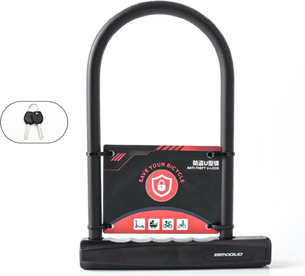 Antifurto U-Lock INF per MTB: Lucchetto Robusto in Acciaio con Chiavi