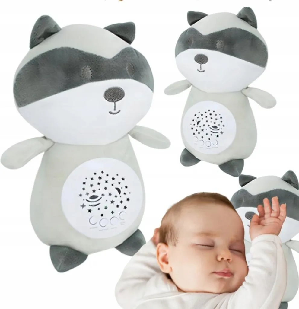 Ours bourdonnant anti-pleurs avec projecteur d'étoiles pour bébé calme