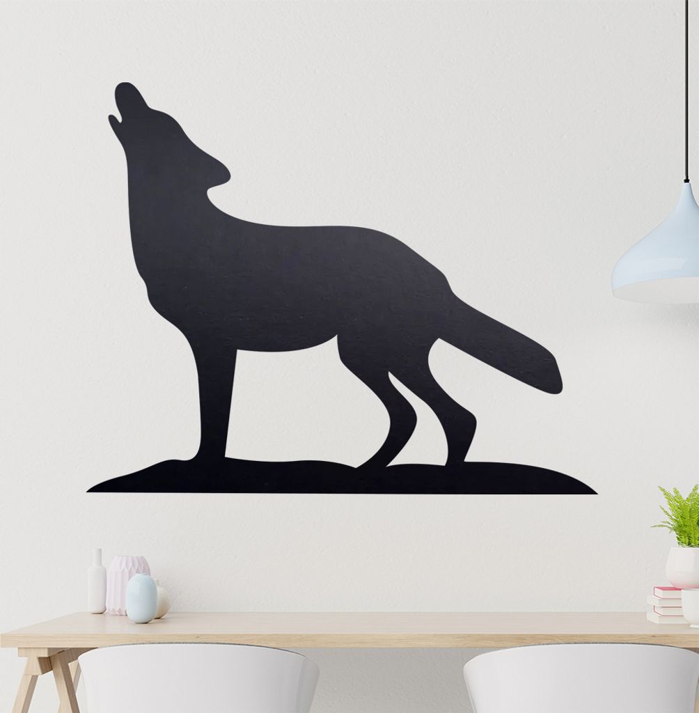 Heulender Wolf Wandtattoo in 6 Größen - Wandaufkleber Wall Sticker - Dekoration, Küche, Wohnzimmer, Schlafzimmer, Badezimmer