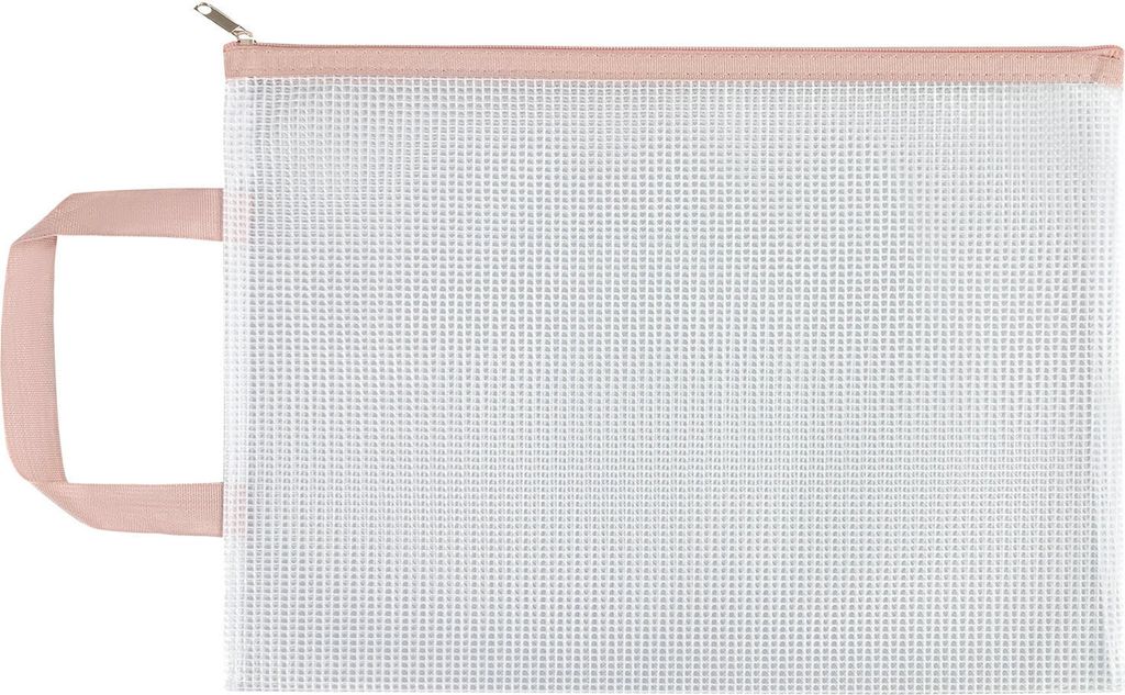 Transparente Aktenhalter-Reißverschlusstasche mit Griff, wasserdichte PVC-Dokumentenaufbewahrungstasche mit großer Kapazität, Bürobedarf