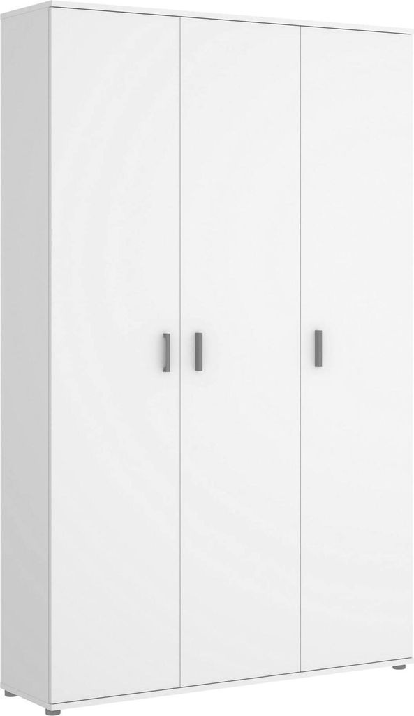 Mehrzweckgarderobe Sillano,  116x35h190 cm,  Weiß Produktbild 