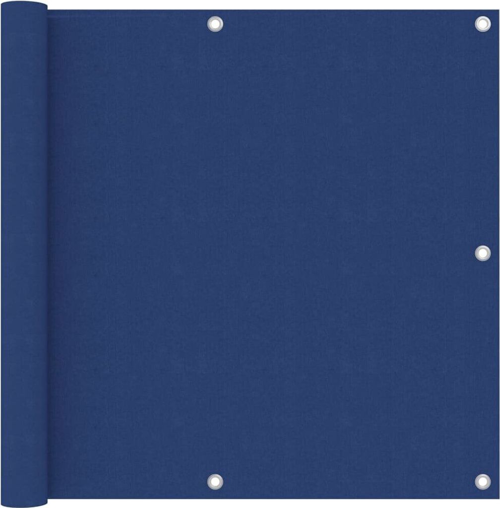 Balkon Paravent 90x500 cm Oxford Stoff blau