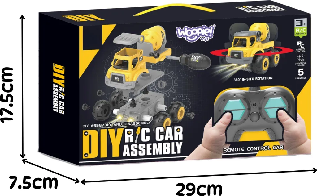 Voiture de chantier télécommandée WOOPIE DIY avec perceuse enfant - 5