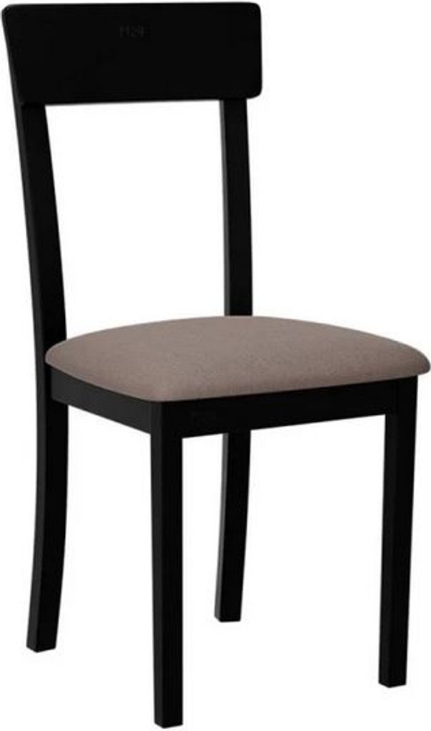 MIRJAN24 Stuhl Hugo New I, Esszimmerstuhl aus Buchenholz, 43x40x86 cm (Holzfarbe: Schwarz, Stofffarbe: Hygge D20)
