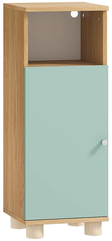 Meuble de salle de bain étroit vert 30x30x80cm avec placard de rangement - 11